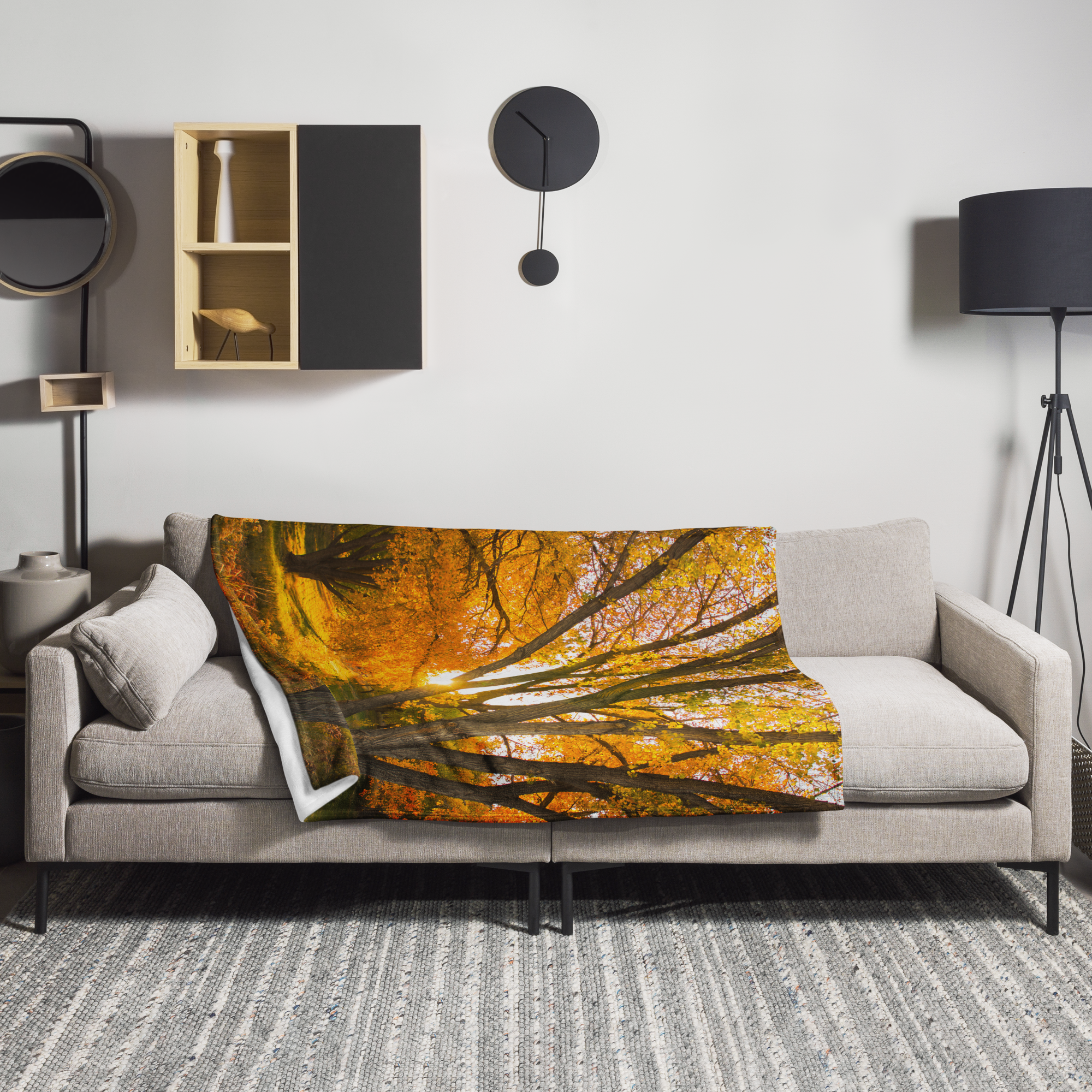 Golden Trees Throw Blanket - Image 2