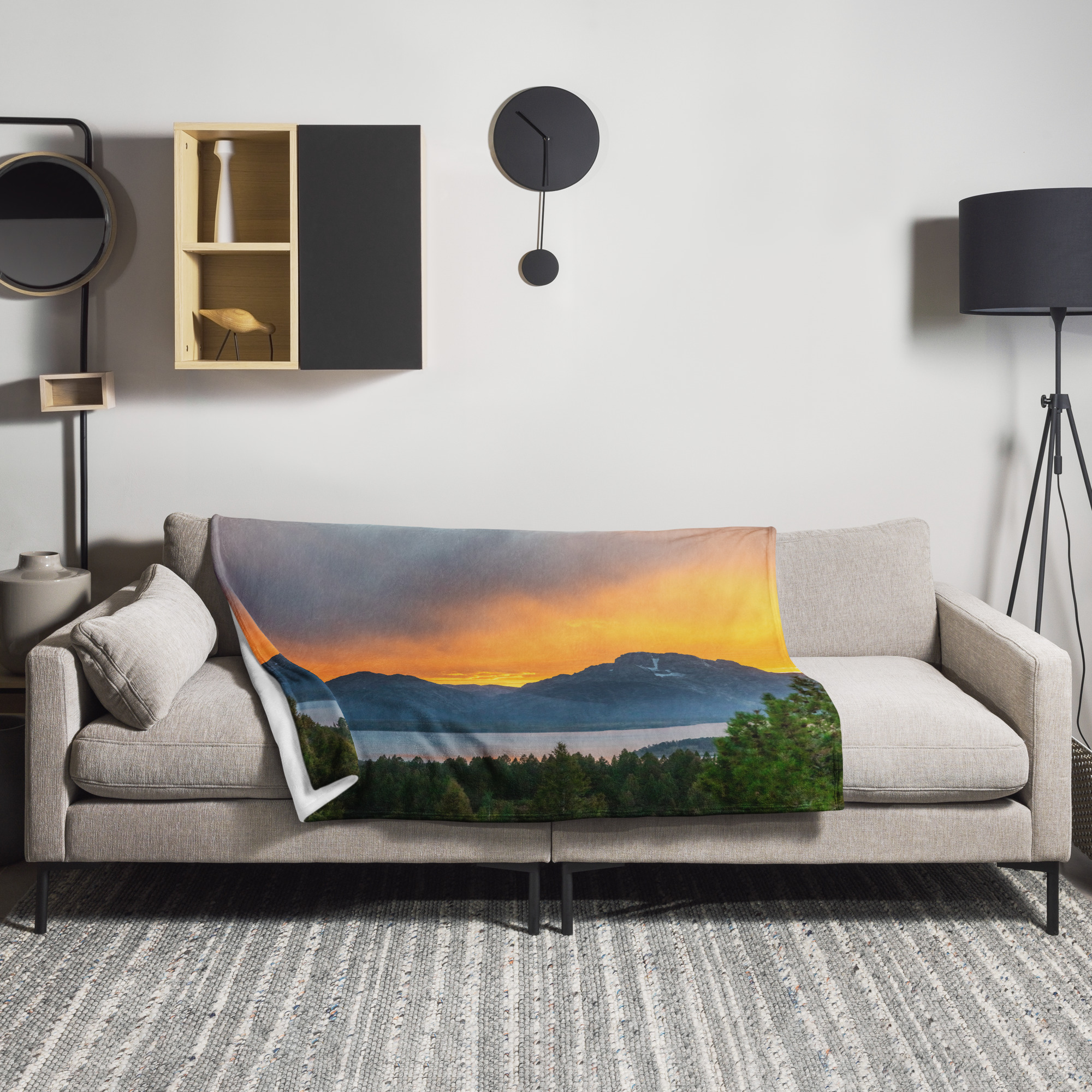 Sunset Serenity Throw Blanket - Image 2